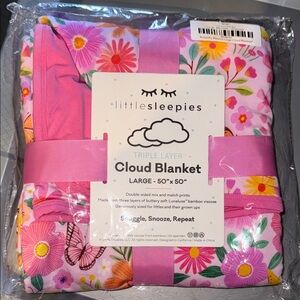 Little Sleepies Butterfly Bloom Cloud Blanket